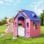 Aiyaplay Casita Infantil Exterior E Interior 3 En 1 Rosa Y Morado