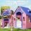 Aiyaplay Casita Infantil Exterior E Interior 3 En 1 Rosa Y Morado