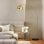 Homcom Lámpara De Pie Arco Altura Ajustable 110-115x35x170-180 Cm Dorado Y Negro
