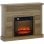 Homcom Chimenea Eléctrica 1800w Efecto De Llama Para Sala 30 M² Madera