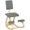 Homcom Silla Ergonómica De Rodillas Con Respaldo Marco De Madera Gris