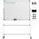 Homcom Pizarra Blanca Móvil De Doble Cara Magnética 120x90 Cm Con Soporte