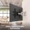 Soporte TV Pared Inclinable y Giratorio ONKRON M10-BW para 42-120 pulgadas/VESA 200x100-1000x600 mm/Hasta 100 kg/Negro y
