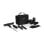 Sèche-cheveux professionnel Princess Airstyler Pro 529205, 2000 W, 110000 RPM, 6 vitesses, 9 accessoires, noir