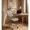 Silla de oficina ergonómica Aron con refuerzo lumbar, reposacabezas y brazos abatibles negra