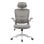 Silla de oficina ergonómica Aron con refuerzo lumbar, reposacabezas y brazos abatibles negra