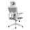 Silla de oficina ergonómica Aron con refuerzo lumbar, reposacabezas y brazos abatibles negra
