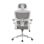 Silla de oficina ergonómica Aron con refuerzo lumbar, reposacabezas y brazos abatibles negra