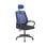Silla de escritorio Ken ergonómica con reposacabezas regulable, base metálica cromada y ruedas anti-rayas
