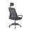 Silla de escritorio Ken ergonómica con reposacabezas regulable, base metálica cromada y ruedas anti-rayas