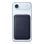 Portacarte intrecciato fine con MagSafe per iPhone, colore Marina, Microtwill