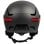 Casque vélo intelligent Gris foncé M détection de freinage, éclairage 6 modes, ventilation 8 aérations, visière anti-UV, autonomie 8 h, IPX4