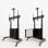 Suporte de Chão TooQ NARNIA 100 kg para Ecrãs 60-100 polegadas com Armário e Acessórios Rack Preto