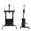 Suporte de Chão TooQ NARNIA 100 kg para Ecrãs 60-100 polegadas com Armário e Acessórios Rack Preto