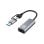 Tarjeta de Red LevelOne USB-0423 USB Type-A/Type-C 2.5 Gbps Plug and Play Gris