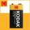 Batterie Kodak Xtralife 9V (6LR61/PP3/MN1604) - Confezione da 10 Alcaline a Lunga Durata, Resistente alle Perdite