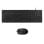 Teclado de membrana Layout PT negro con ratón óptico USB 1200 DPI kit oficina