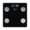Bilancia pesapersone digitale in vetro nero 150 kg spegnimento automatico allarme sovrappeso display indicatori batteria