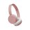 Auriculares JVC HA-S36W Bluetooth sem fios dobráveis com microfone e assistente, rosa