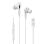 Auriculares Celly UP1200TYPECWH com fio USB-C para chamadas e música, microfone, brancos