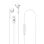 Auricolari Celly UP1100TYPECWH con cavo USB-C, in-ear, microfono integrato, bianchi