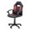 Silla gaming juvenil Mohedas negra y roja con respaldo y asiento acolchados, altura regulable y base giratoria