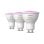 Bombillas inteligentes Philips Pack 3 Bombillas GU10 Luz Blanca y de Colores 4.2W 400 lúmens Control por Voz