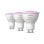 Bombillas inteligentes Philips Pack 3 Bombillas GU10 Luz Blanca y de Colores 4.2W 400 lúmens Control por Voz