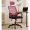 Silla de escritorio Ken ergonómica con reposacabezas regulable y base metálica cromada