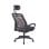 Silla de escritorio Ken ergonómica con reposacabezas regulable y base metálica cromada