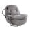 Home Heavenly Ermi Sillón Confort Gama G Función Giratoria Efecto Balancín Soporte Móvil Gris