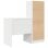 Escritorio vidaXL Madeira 6 Compartimentos 2 Cajones Blanco 76x70x50 cm