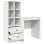 Escritorio vidaXL Madeira 6 Compartimentos 2 Cajones Blanco 76x70x50 cm