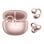 Auriculares Kinglucky Clip On inalámbricos Bluetooth 5.4 con Cancelación de Ruido, Micrófono y resistencia IPX4 Rosa
