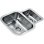 Lavabo Teka BE 1 1/2 C 625 REV Inox 2 Bacias Quadrado