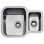 Lavabo Teka BE 1 1/2 C 625 REV Inox 2 Bacias Quadrado