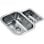 Lavello Teka BE 1 1/2 C 625 REV Acciaio Inox doppia vasca quadrata Top-Mounted