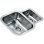 Lavabo Teka BE 1 1/2 C 625 REV Inox 2 Bacias Quadrado