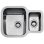 Lavabo Teka BE 1 1/2 C 625 REV Inox 2 Bacias Quadrado
