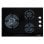 Placa de gas CATA CCI 5003 BK 59 cm 3 zonas vidrio templado negro integrado