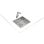 Lavello sottotop Teka Flex Linea RS15 45.40 in acciaio inox 1 vasca quadrata 44x49 cm