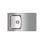 Lavello top-mounted Universe 45 T-XP 1C 1E acciaio inox rettangolare 1 vasca con sgocciolatoio