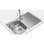 Lavello top-mounted Universe 45 T-XP 1C 1E acciaio inox rettangolare 1 vasca con sgocciolatoio