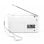 Radio personal ELBE RF-49-USB digital blanca con lector USB SD batería recargable