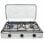 Hornillo Vitrokitchen 302BB 3 quemadores desmontables tapa acero blanco antideslizante