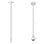 Staffa telescopica da soffitto AXIS T91B53 per telecamere di videosorveglianza, alluminio, bianco, regolabile 1-1,8 m, compatibile AXIS M20/M30/M31, P32/P33/Q35, M10/M11/M50/P13/P14/P32/P33/Q35/M55, portata max 1,6 kg, IEC/EN/UL 62368-1, IK08