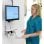 Soporte monitor pared Ergotron 61-080-062 blanco 15 kg VESA 24" gestión cables