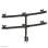 Supporto da scrivania per monitor Neomounts FPMA-D700D6, 6 monitor 19-27", regolazione in altezza, nero