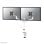 Supporto da scrivania Neomounts DS60-425WH2 per 2 monitor 17-27", bianco, regolabile, con gestione cavi