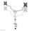 Supporto da scrivania Neomounts DS60-425WH2 per 2 monitor 17-27", bianco, regolabile, con gestione cavi